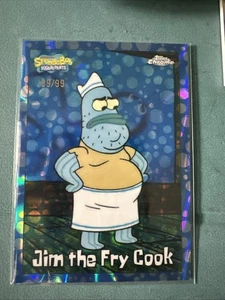 2025 Topps Chrome Spongebob Jim The Fry Cook Blue # 89/99 - Picture 1 of 3