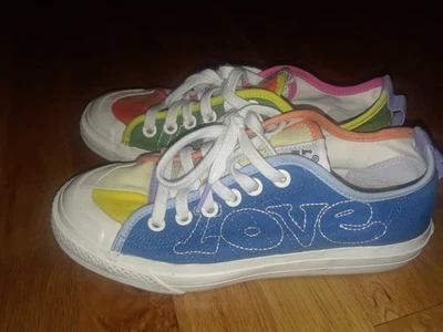 Adidas Colorful Love Unites Nizza Pride Lace Up Sneakers Men's 6.5 Women's 8 - Image 1 of 4