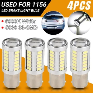 4x 1156 33-SMD LED Tail Brake Stop Backup Reverse Turn Signal Light Bulbs White - Picture 1 of 9