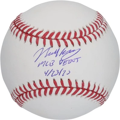 Nick Kurtz Athletic's Autographed Baseball with "MLB Debut 4/23/25" Inscription - Image 1 of 3