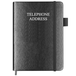 Telephone and Address Book with Tabs - 13 x 18cm Hardcover - Picture 1 of 7