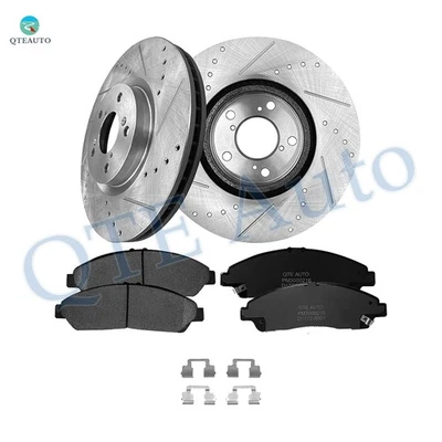 Juego 6 rotores de freno delanteros perforados 330 mm - pastillas de freno de cerámica para Acura ZDX 2010-2013 Foto 1 de 4