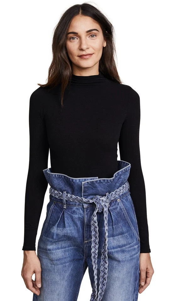 Commando Ballet Mock Neck Bodysuit Thong Kt017 Black One Size 2993