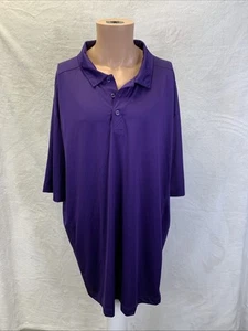 Cutter & Buck Mens Shirt 3XT 1/4 Button Short Sleeve Polo Golf Purple - Picture 1 of 5