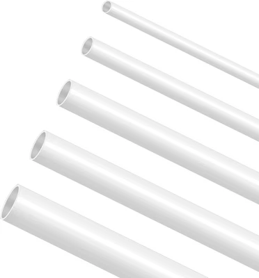 EUPHHONYCS 25 Pcs ABS Plastic round Tubes 5 Sizes ABS White Bars Rod Hollow 2Mm 3Mm 4Mm