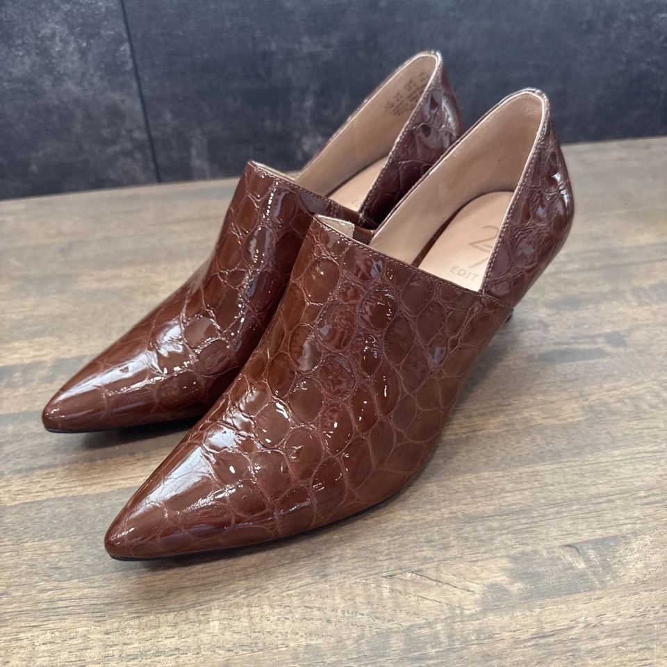  27 Edit Naturalizer Mujer Fanfarria Botín Marrón Cocodrilo 7.5 M Con Caja  Foto 1 de 4