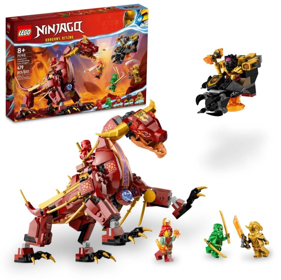 Lego Ninjago 71793 Heatwave Transforming Lava Dragon Used Complete With Figures - Image 1 of 1