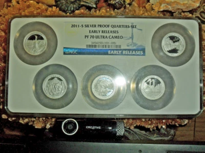 2011 S Silver Proof Quarters Set NGC Early Releases PR 70 ULTRA CAMEO - Image 1 of 4