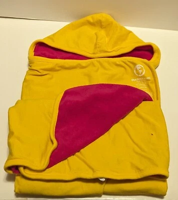 The Little Seed Target Yellow Red Organic Cotton Hooded Baby Blanket Towel Flaw - Image 1 of 4