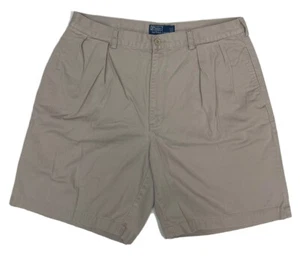 Vintage Polo Ralph Lauren Herren 34 Tyler Shorts beige khaki Chino Reverse Plissee - Bild 1 von 8