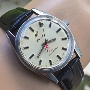 Reloj de cuerda manual vintage ENICAR para hombre Poseidón tridente segunda mano años 70 - Imagen 1 de 16