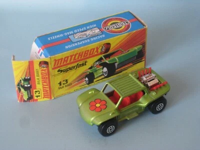 Lesney Matchbox Superfast 13 Baja Buggy Red Seat Interior Boxed Model Car VW b - Image 1 of 3