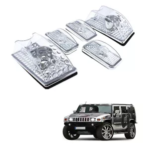 5x Lentes transparentes techo cabina marcador de luz cubierta de luz para 2003-2009 Hummer H2 SUV SUT - Imagen 1 de 6