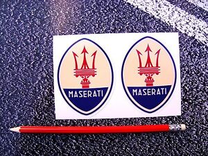 MASERATI Oval Style Stickers 85mm F1 Lemans Mille Miglia Ferrari Motor racing  