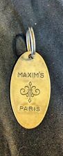 Vintage Maxim’s Paris Hotel Keychain Key Fob