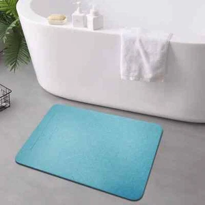 Estera de baño de piedra, tapete de ducha de tierra de diatomeas, antideslizante súper absorbente (azul) - Imagen 1 de 1