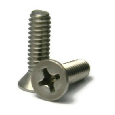 ALBANY COUNTY FASTENERS 1/4"-20 | 316 Stainless Steel Phillips Flat Head Machine Screws - Select Length