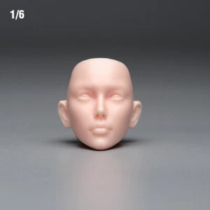 Scultura testa di bellezza calma 1:6 intagliata per action figure femminile 12" body toys - Foto 1 di 8