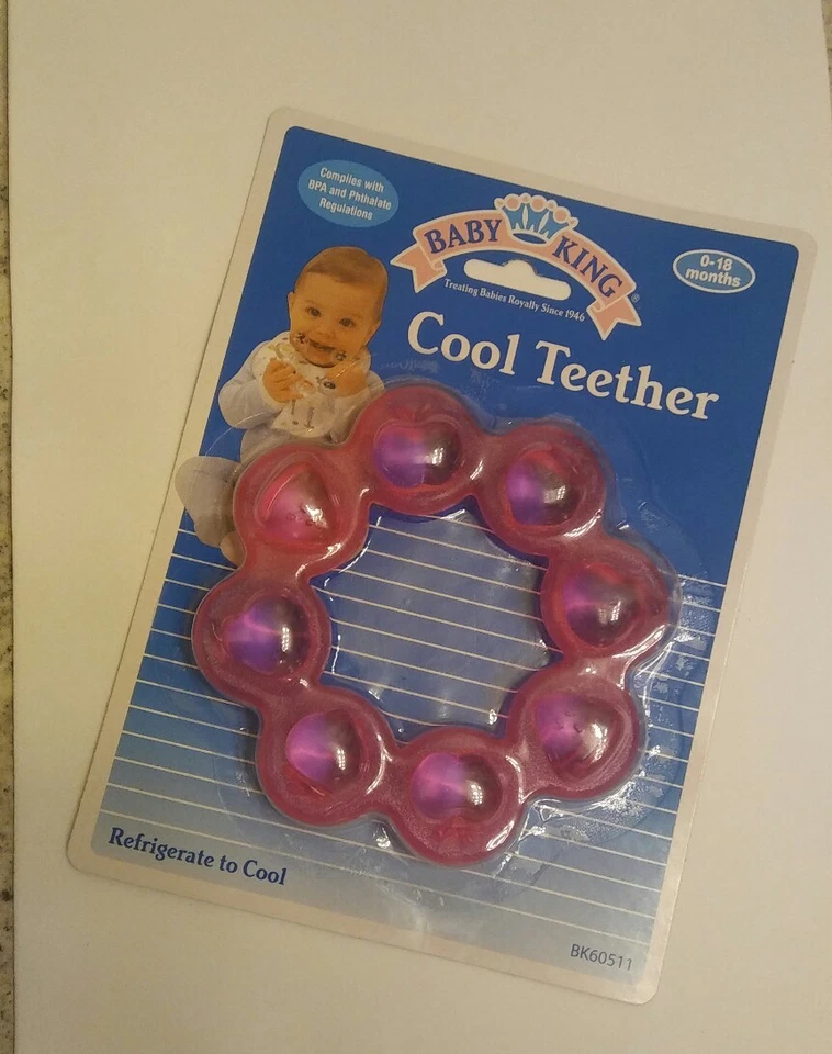 Anillo de dentición fresco lleno de agua para bebé rojo compatible con BPA NUEVO Foto 1 de 1