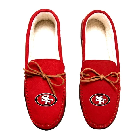 San Francisco 49ers NFL Team Color Men's Moccasin Slippers Cover
