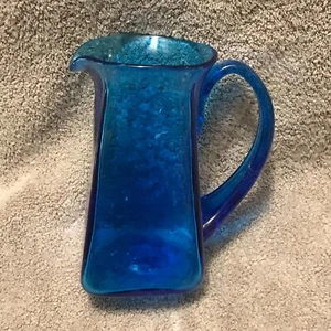 Vintage 1960s Blenko Wayne Husted Light Blue Glass Pitcher - Picture 1 of 5
