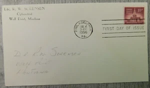 First Day Of Issue Independence Hall Philadelphia PA 1956 Stamp Envelope Cover - Picture 1 of 4