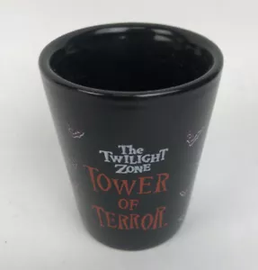 TWILIGHT ZONE TOWER OF TERROR SHOT GLASS DISNEY MGM Studios " I Survived " NOS - Picture 1 of 2