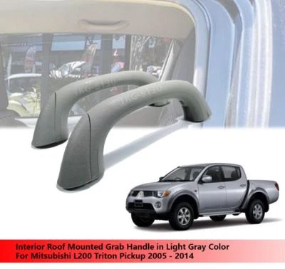 2X Roof Mounted Grab Handle Gray Fit Mitsubishi L200 Triton 2005 - 2014 - Image 1 of 4