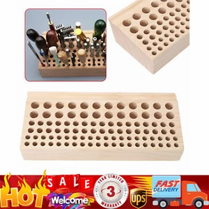 98 Löcher Leder Zum Selbermachen Handwerk Holz Werkzeug Regal Holz Stempel Aufbewahrung Halter Organizer - Bild 1 von 13