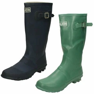 BOTAS DE HOMBRE SEÑORA UNISEX PULL ON VERDE AZUL MARINO WELLIES WELLINGTON MALVERN £19.99 - Imagen 1 de 24