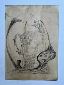 Salvador Dali Drawing on paper (Handmade) signed and stamped mixed media - Picture 1 of 5