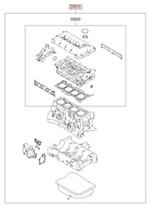2091026C11 Genuine GASKET KIT-ENGINE OVERHAUL For Hyundai Verna 96-99 /Fedex - Picture 1 of 1