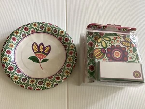 Vera Bradley HAPPY HOUR SET & PLATES Viva La PAPER Napkins, Coasters, Placecards - Picture 1 of 6