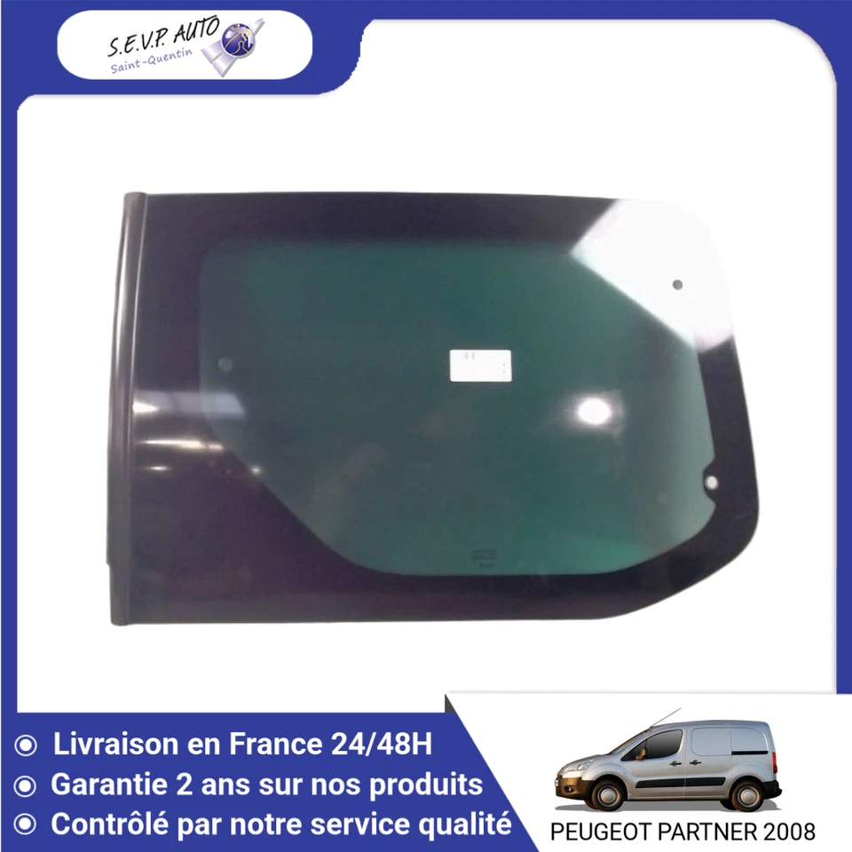 🇫🇷 GLACE PORTE COULISSANTE DROIT PEUGEOT PARTNER TEPEE 2008- ➤8569VQ ♻️ - Photo 1/1