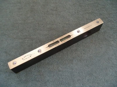 Unusual Ebony Spirit level by D Scott, Glasgow. - Image 1 of 4