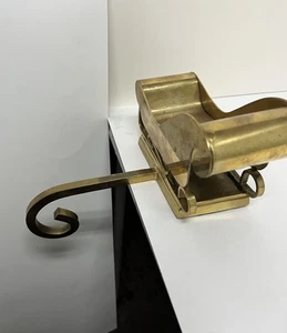 Gancho pesado vintage de latón para colgar medias de Navidad de Papá Noel - Imagen 1 de 11