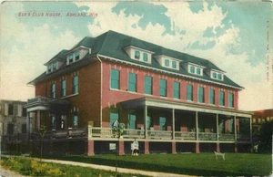Elk's Club House, Ashland, Wisconsin Vintage Postcard - Picture 1 of 2