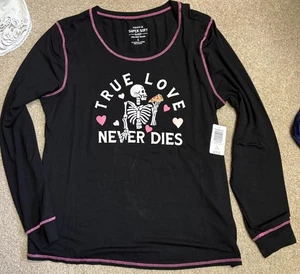 Torrid Halloween Skelett Lounge Langarmshirt Übergröße 1X Halloween - Bild 1 von 6