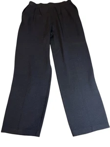 Pantaloni ST. JOHN Basics Santana in maglia plissettata pull on neri in lana taglia 12 - Foto 1 di 4