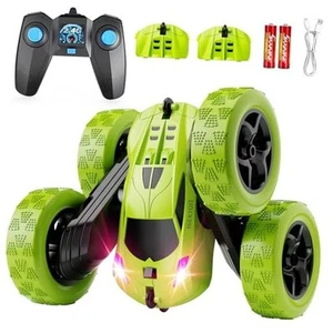Remote Control Car for Kids Ages 6+, RC Cars Stunt Car Toy 4WD Double Green - Picture 1 of 7