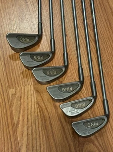 LEFT HANDED VINTAGE PING Karsten 2 iron set 4-W MISSING 8 iron steel - Picture 1 of 11