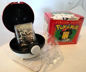Vintage 1999 Pokemon Togepi 23 Karat Gold-Plated Trading Card Pokeball Toy Red - Picture 1 of 14