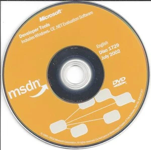 MSDN Microsoft Developer Tools CD - include CE .NET Evaluation software - Picture 1 of 1