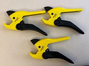(3)  PVC Pipe Cutter, Cuts up to 1-5/8" PEX, PVC, PPR, Plastic Hoses Ratcheting - Picture 1 of 3