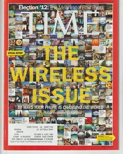 TIME Magazine August 27 2012 Wireless Issue Paul Ryan Jerry Lewis Hot Springs MT - Picture 1 of 2
