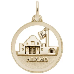 10K or 14K Gold The Alamo Disc Charm by Rembrandt - Picture 1 of 3