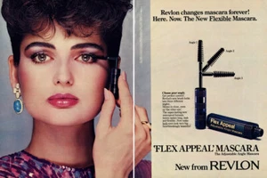 1983 Revlon Eva Voohis mascara makeup vintage 2-page MAGAZINE AD - Picture 1 of 1