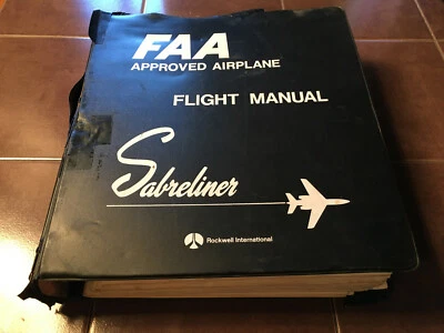 Manual de vuelo de avión Sabreliner NA-265 Series 40. para NA-282-1 a través de Na-282-97 Foto 1 de 4