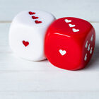 2pcs Acrylic 6 Sided Round Corner Heart-shaped Dice For Bar Party Family Ga L DS