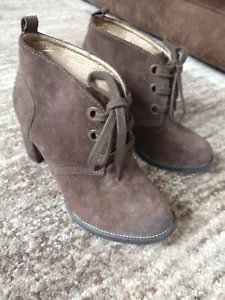 Hush Puppies - Brown Suede Ankle Boots Lace-up - Size UK4 EU37 - Picture 1 of 5
